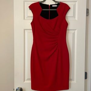Calvin Klein Red Sheath Dress